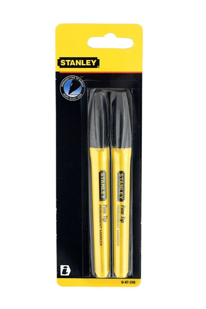 Stanley Marker Pen Fine Tip Black - 0-47-316